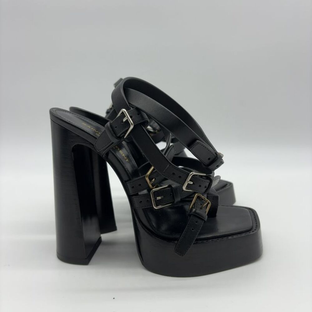 Saint Laurent PLATZ PLATFORM SANDALS - SIZE 37 EU / SIZE 7 US - GE307 - Picture 2 of 6